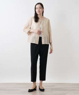 ノーカラージャケット【Ｌｅｉｌｉａｎ　ＷＨＩＴＥ　ＬＡＢＥＬ】