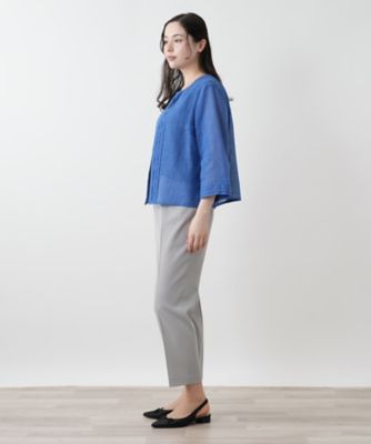 ノーカラージャケット【Ｌｅｉｌｉａｎ　ＷＨＩＴＥ　ＬＡＢＥＬ】