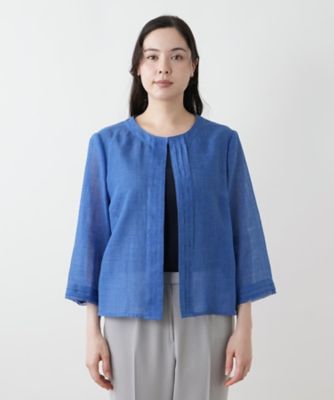 ノーカラージャケット【Ｌｅｉｌｉａｎ　ＷＨＩＴＥ　ＬＡＢＥＬ】