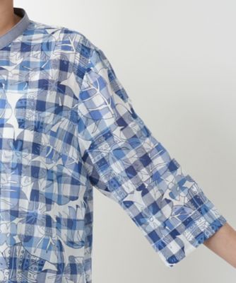 フラワーチェックブラウス【Leilian WHITE