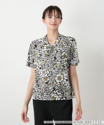 【店舗人気】フラワープリントカットソー【Ｌｅｉｌｉａｎ　ＷＨＩＴＥ　ＬＡＢＥＬ】