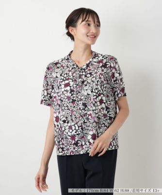 【店舗人気】フラワープリントカットソー【Ｌｅｉｌｉａｎ　ＷＨＩＴＥ　ＬＡＢＥＬ】
