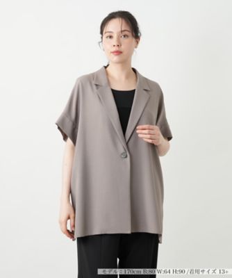 ＜Leilian plus house (Women/大きいサイズ)＞ドロップショルダージャケット【Ｌｅｉｌｉａｎ　ＷＨＩＴＥ　ＬＡＢＥＬ】