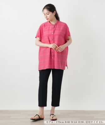 シアーチェックブラウス【Ｌｅｉｌｉａｎ　ＷＨＩＴＥ　ＬＡＢＥＬ】