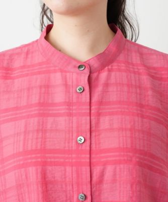 シアーチェックブラウス【Ｌｅｉｌｉａｎ　ＷＨＩＴＥ　ＬＡＢＥＬ】