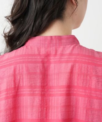 シアーチェックブラウス【Ｌｅｉｌｉａｎ　ＷＨＩＴＥ　ＬＡＢＥＬ】