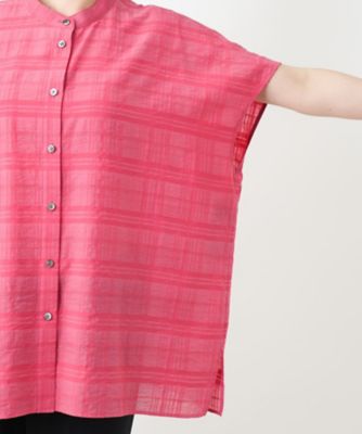 シアーチェックブラウス【Ｌｅｉｌｉａｎ　ＷＨＩＴＥ　ＬＡＢＥＬ】