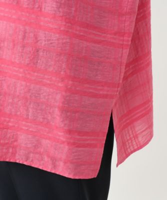 シアーチェックブラウス【Ｌｅｉｌｉａｎ　ＷＨＩＴＥ　ＬＡＢＥＬ】