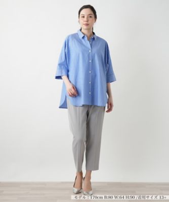 【店舗人気】ストライプドルマンブラウス【Ｌｅｉｌｉａｎ　ＷＨＩＴＥ　ＬＡＢＥＬ】