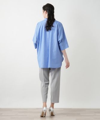 【店舗人気】ストライプドルマンブラウス【Ｌｅｉｌｉａｎ　ＷＨＩＴＥ　ＬＡＢＥＬ】