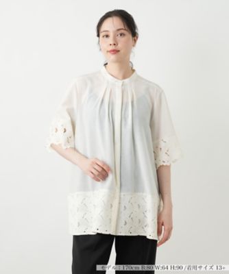 Leilian plus house (Women/大きいサイズ)/レリアン　プラスハウス レースブラウス【Leilian WHITE LABEL】