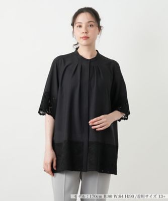 大きいサイズ！レリアン　レース　ブラウス レースブラウス【Leilian WHITE LABEL