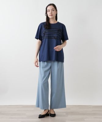リボンクルーネックカットソー【Leilian WHITE