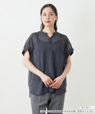 ストライプブラウス【Ｌｅｉｌｉａｎ　ＷＨＩＴＥ　ＬＡＢＥＬ】
