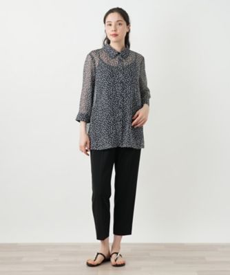 プリントブラウス【Ｌｅｉｌｉａｎ　ＷＨＩＴＥ　ＬＡＢＥＬ】