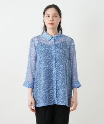 プリントブラウス【Ｌｅｉｌｉａｎ　ＷＨＩＴＥ　ＬＡＢＥＬ】