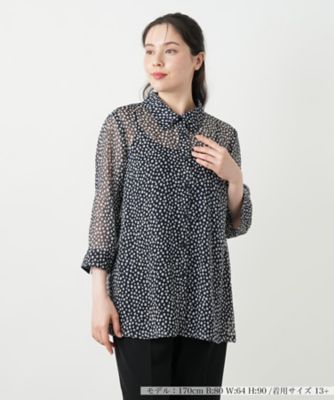 プリントブラウス【Ｌｅｉｌｉａｎ　ＷＨＩＴＥ　ＬＡＢＥＬ】