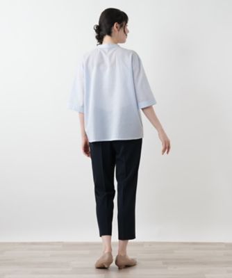 Leilian PLUS HOUSE / レリアンプラスハウス 【店舗人気】バンドカラーブラウス バンドカラーブラウス【Leilian WHITE LABEL