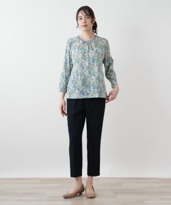 新品・タグ付き レリアン 17＋ 大きいサイズ 花柄 白地 カットソー 小花柄カットソー【Leilian WHITE LABEL】 | Leilian