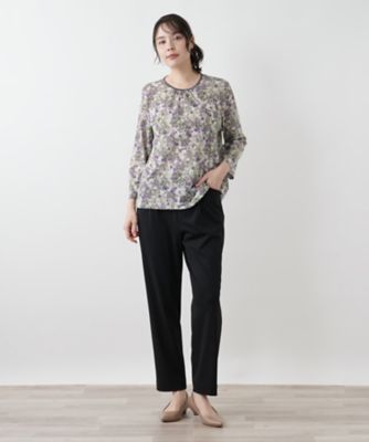 小花柄カットソー【Leilian WHITE LABEL】 | Leilian