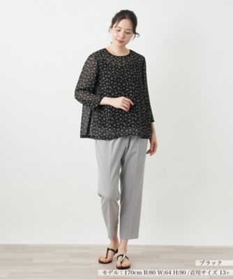 プリントブラウス【Ｌｅｉｌｉａｎ　ＷＨＩＴＥ　ＬＡＢＥＬ】