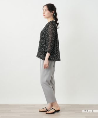 プリントブラウス【Ｌｅｉｌｉａｎ　ＷＨＩＴＥ　ＬＡＢＥＬ】