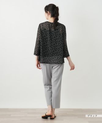 プリントブラウス【Ｌｅｉｌｉａｎ　ＷＨＩＴＥ　ＬＡＢＥＬ】