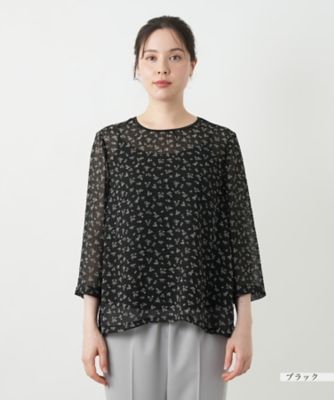 プリントブラウス【Ｌｅｉｌｉａｎ　ＷＨＩＴＥ　ＬＡＢＥＬ】