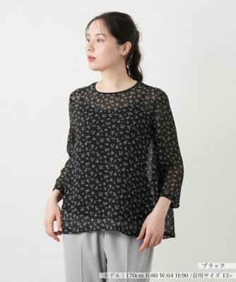 プリントブラウス【Ｌｅｉｌｉａｎ　ＷＨＩＴＥ　ＬＡＢＥＬ】