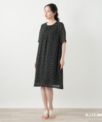 プリントギャザーワンピース【Ｌｅｉｌｉａｎ　ＷＨＩＴＥ　ＬＡＢＥＬ】