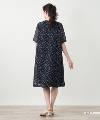 プリントギャザーワンピース【Ｌｅｉｌｉａｎ　ＷＨＩＴＥ　ＬＡＢＥＬ】