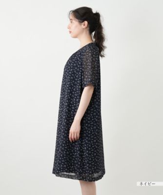 プリントギャザーワンピース【Ｌｅｉｌｉａｎ　ＷＨＩＴＥ　ＬＡＢＥＬ】
