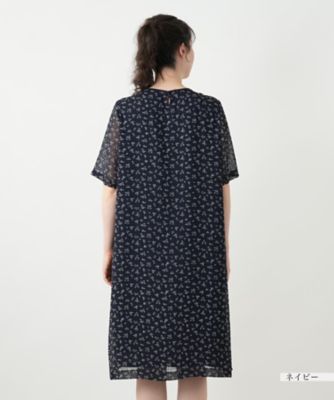 プリントギャザーワンピース【Ｌｅｉｌｉａｎ　ＷＨＩＴＥ　ＬＡＢＥＬ】