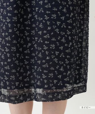 プリントギャザーワンピース【Ｌｅｉｌｉａｎ　ＷＨＩＴＥ　ＬＡＢＥＬ】