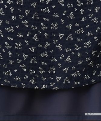 プリントギャザーワンピース【Ｌｅｉｌｉａｎ　ＷＨＩＴＥ　ＬＡＢＥＬ】