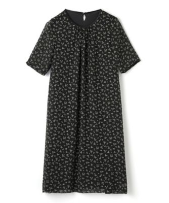 プリントギャザーワンピース【Ｌｅｉｌｉａｎ　ＷＨＩＴＥ　ＬＡＢＥＬ】