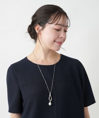 【店舗人気】パール調モチーフ付きペンダント