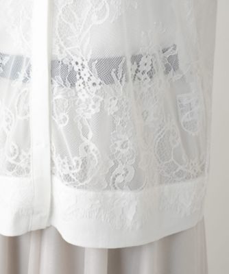 Leilian レリアン　総レースカーディガン　13＋ かぎ編みレースカーディガン【Leilian WHITE LABEL】|レリアン