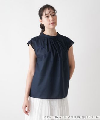 ＜Leilian plus house (Women/大きいサイズ)＞スタンドカラーブラウス【ＢＯＵＲＧＥ】
