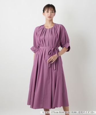 Leilian plus house (Women/大きいサイズ)/レリアン　プラスハウス 【店舗人気】タックワンピース【ＢＯＵＲＧＥ】