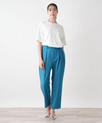 フロントビジューＴシャツ【ＢＯＵＲＧＥ】