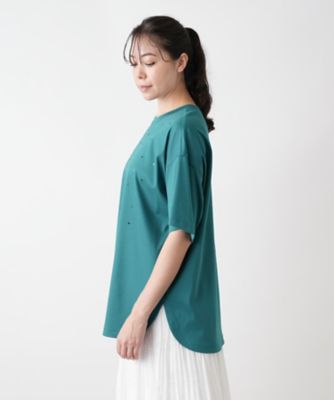 フロントビジューＴシャツ【ＢＯＵＲＧＥ】