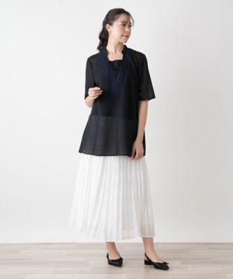 美品♡レリアン パール レース ブラウス バルーンスリーブ 近年モデル 23SS HC233SH0814_1-1.jpg