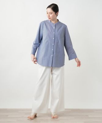 【店舗人気】切替チュニックブラウス【プラス企画】