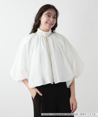 Leilian plus house (Women/大きいサイズ)/レリアン　プラスハウス 【店舗人気】ギャザージップブルゾン【NEMIKA】