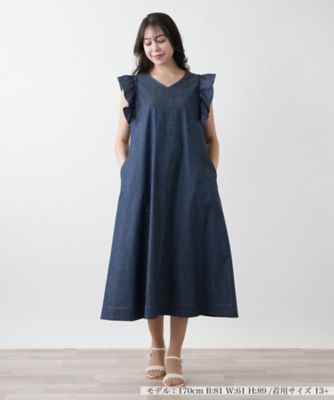 ＜Leilian plus house (Women/大きいサイズ)＞フリルスリーブワンピース【ＮＥＭＩＫＡ】
