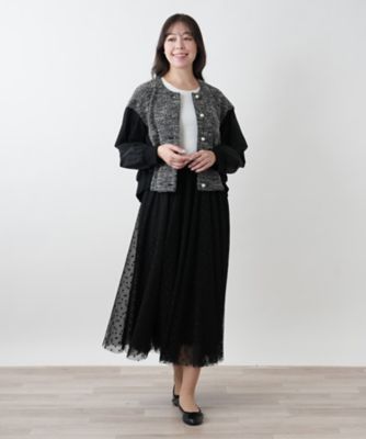店舗人気】ドットチュールスカート | Leilian plus house (Women