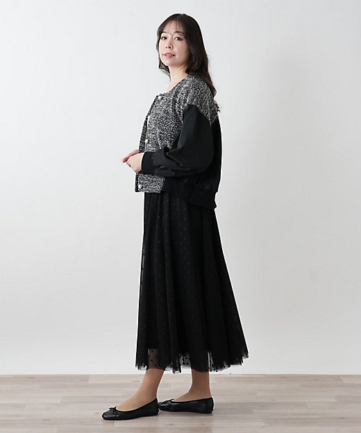 ドットチュールスカート | Leilian plus house (Women/大きい ドットチュールスカート | Leilian plus house (Women/大きい