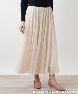 ＜Leilian plus house (Women/大きいサイズ)＞ドットチュールスカート