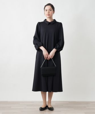 【LYN】Gisi クラッチバッグ ブラック エレガント ボックス クラッチバッグ | Leilian plus house (Women/大きいサイズ